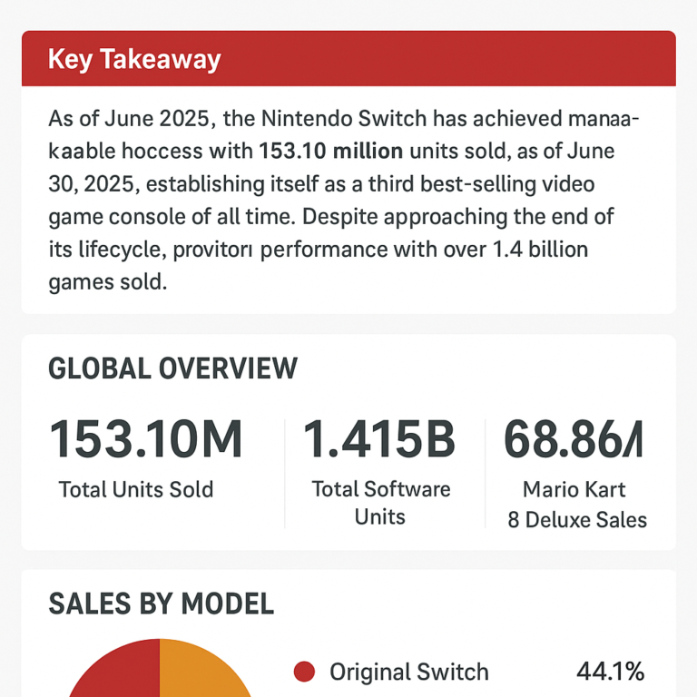 Nintendo Switch Lifetime Sales Statistics