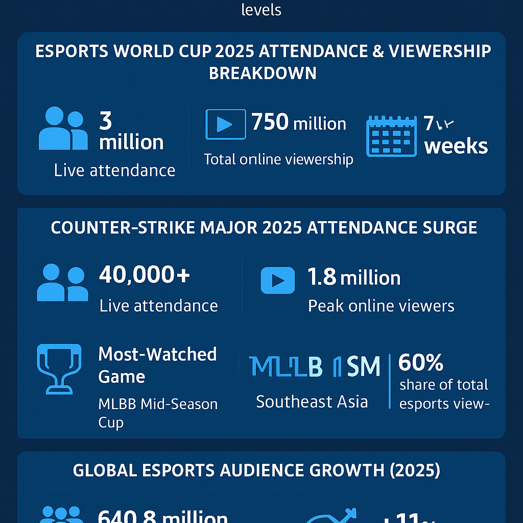 Esports Tournament Attendance Statistics (2025)