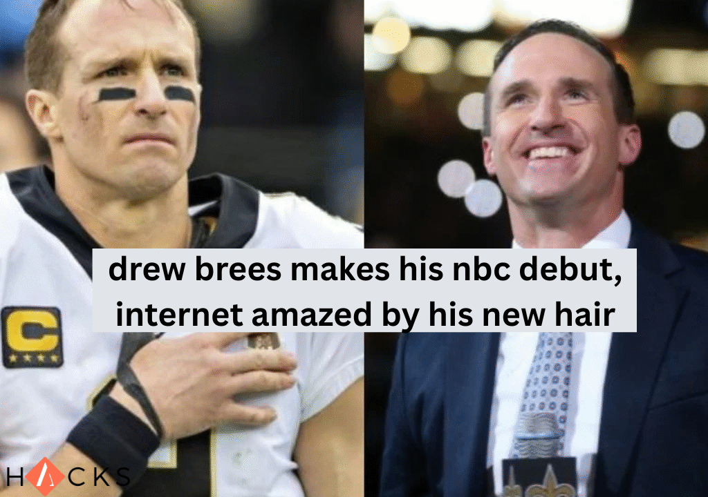 drew brees makes his nbc debut, internet amazed by his new hair