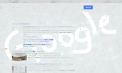 Let It Snow Google Trick