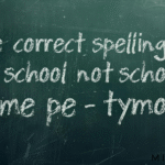the correct spelling is school not school. some pe - tymoff